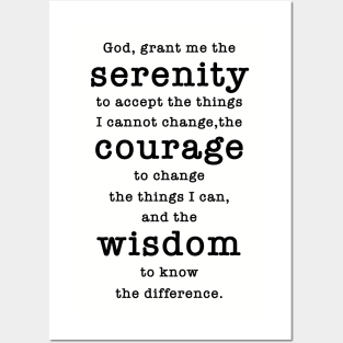 Serenity Prayer Posters and Art